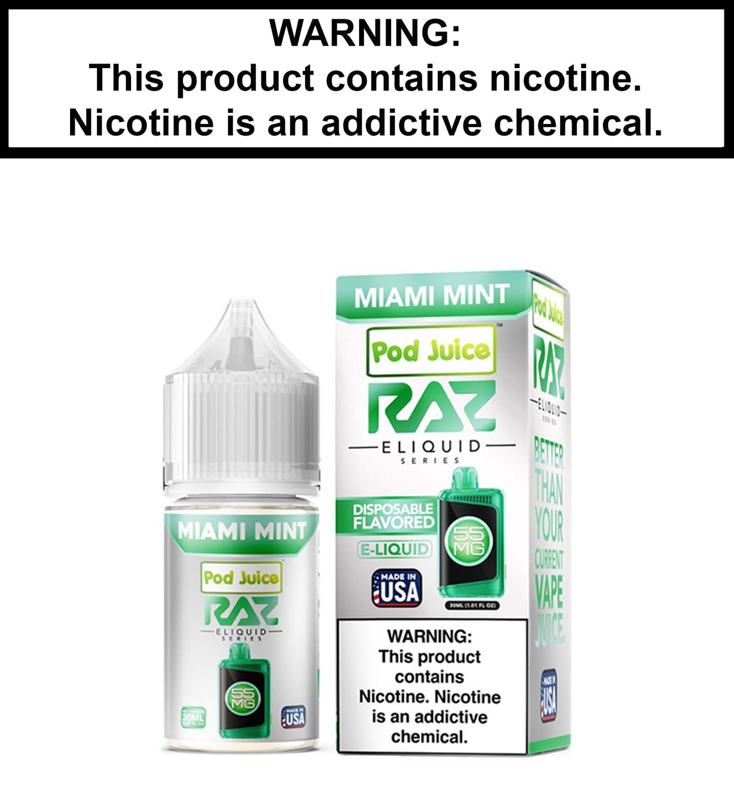 Pod Juice Miami Mint (Nic Salt)