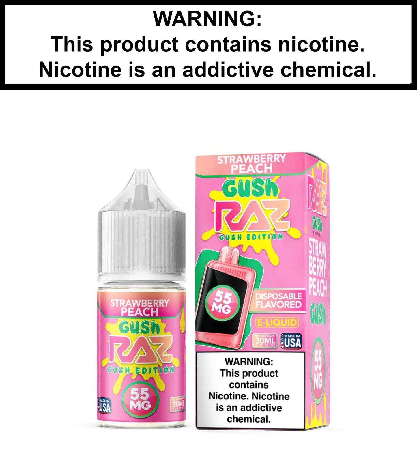 Pod Juice Strawberry Peach Gush (Nic Salt)