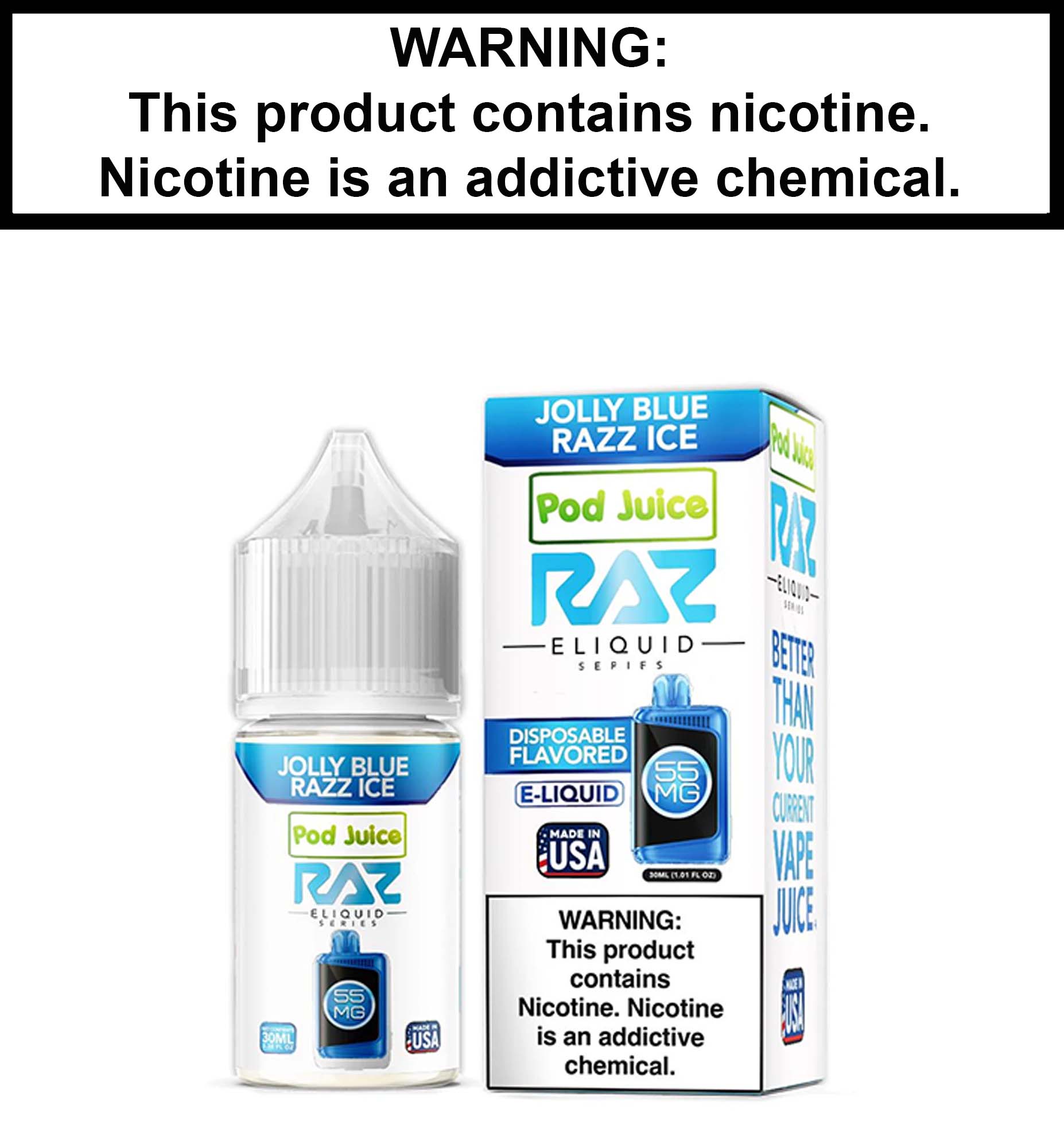 Pod Juice Jolly Blue Razz Ice (Nic Salt) Vapor Villa Pod Juice Jolly Blue Razz Ice (Nic Salt) Vapor Villa