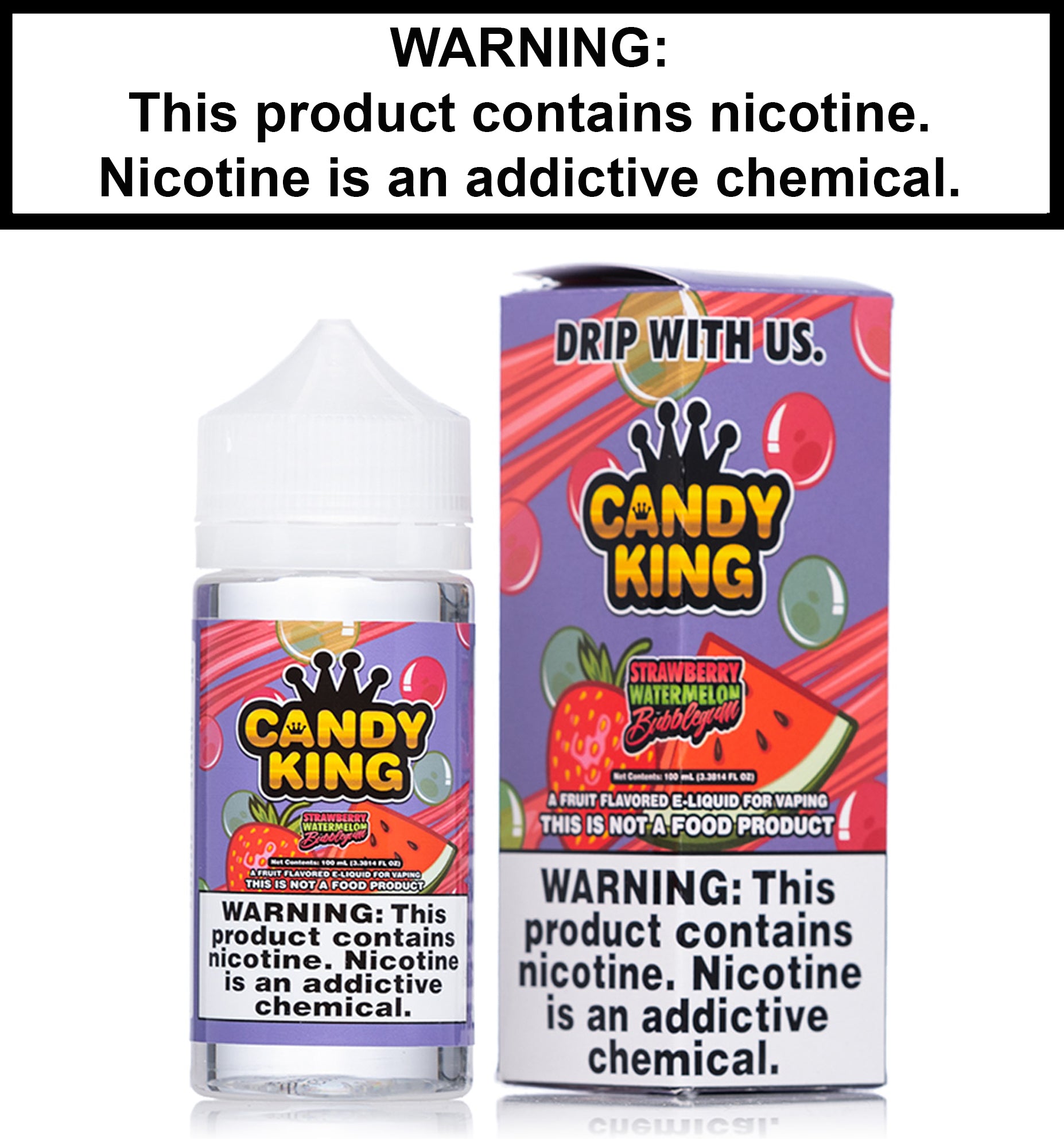 Candy King Straw/Watermelon Bubble Gum Vapor Villa Candy King Straw/Watermelon Bubble Gum Vapor Villa