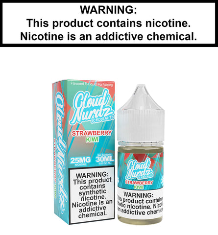 Cloud Nurdz Strawberry Kiwi Iced (Nic Salt) - 30ML