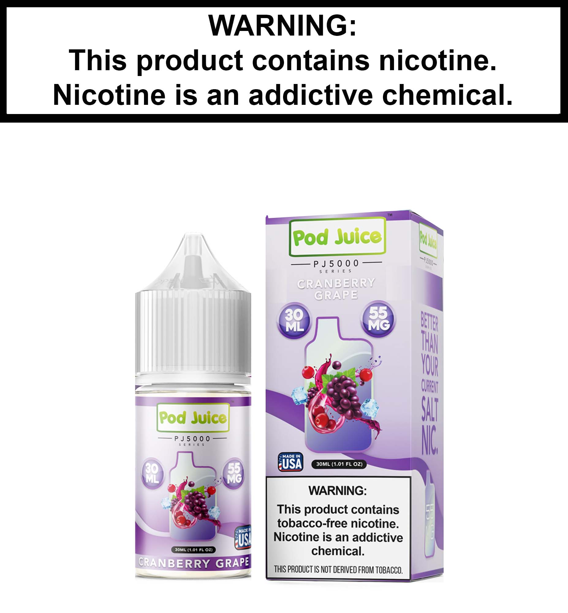 Pod Juice Cranberry Grape (Nic Salt) Vapor Villa Pod Juice Cranberry Grape (Nic Salt) Vapor Villa