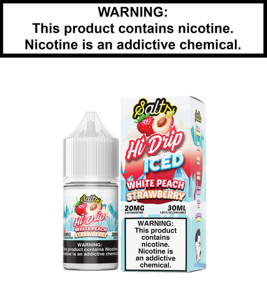 Hi-Drip White Peach Strawberry Iced (Nic Salt)