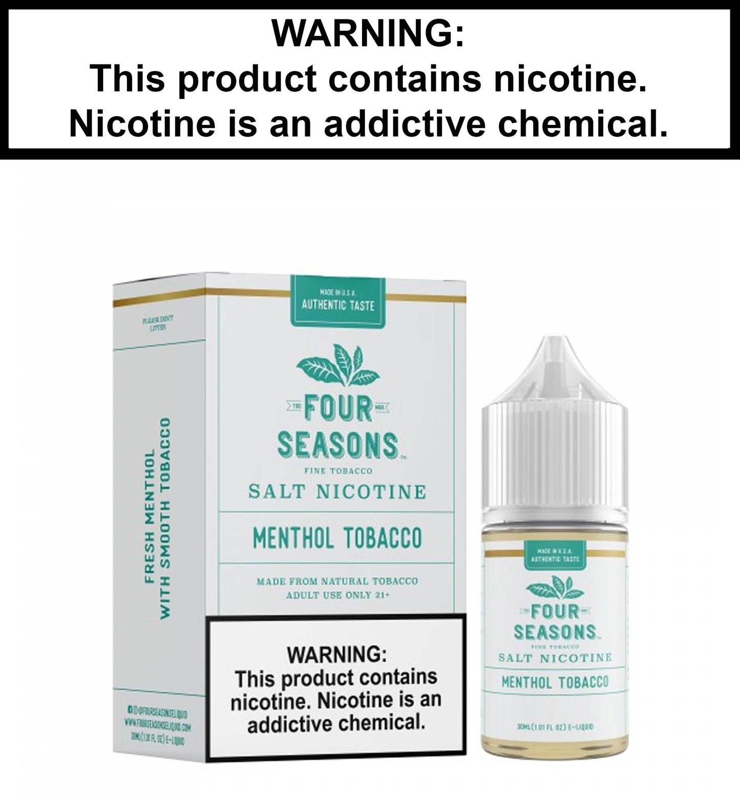 Four Seasons Menthol Tobacco (Nic Salt)