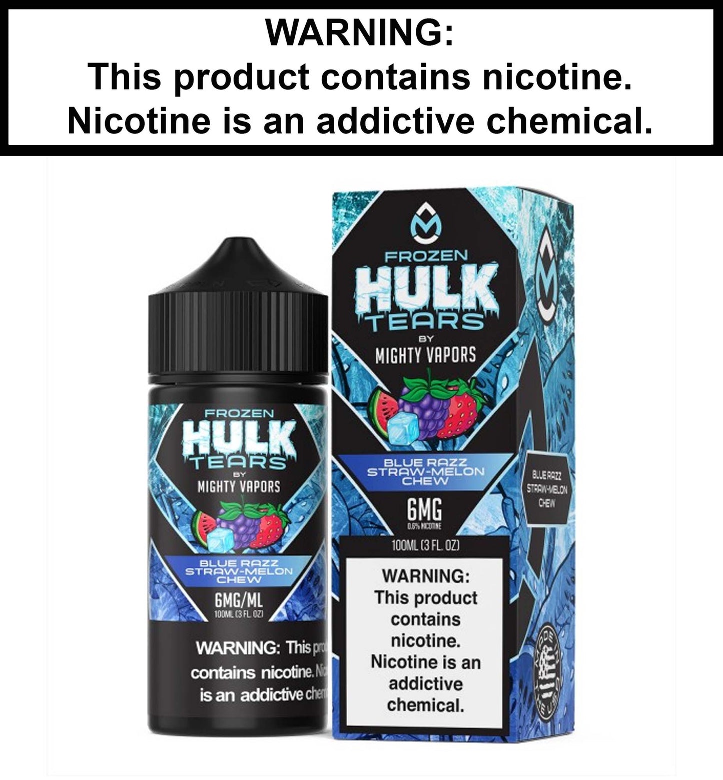 Mighty Vapors Frozen Blue Razz Strawmelon (Clearance)
