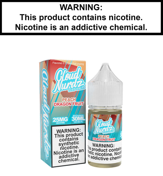 Cloud Nurdz Peach Dragonfruit Iced (Nic Salt)