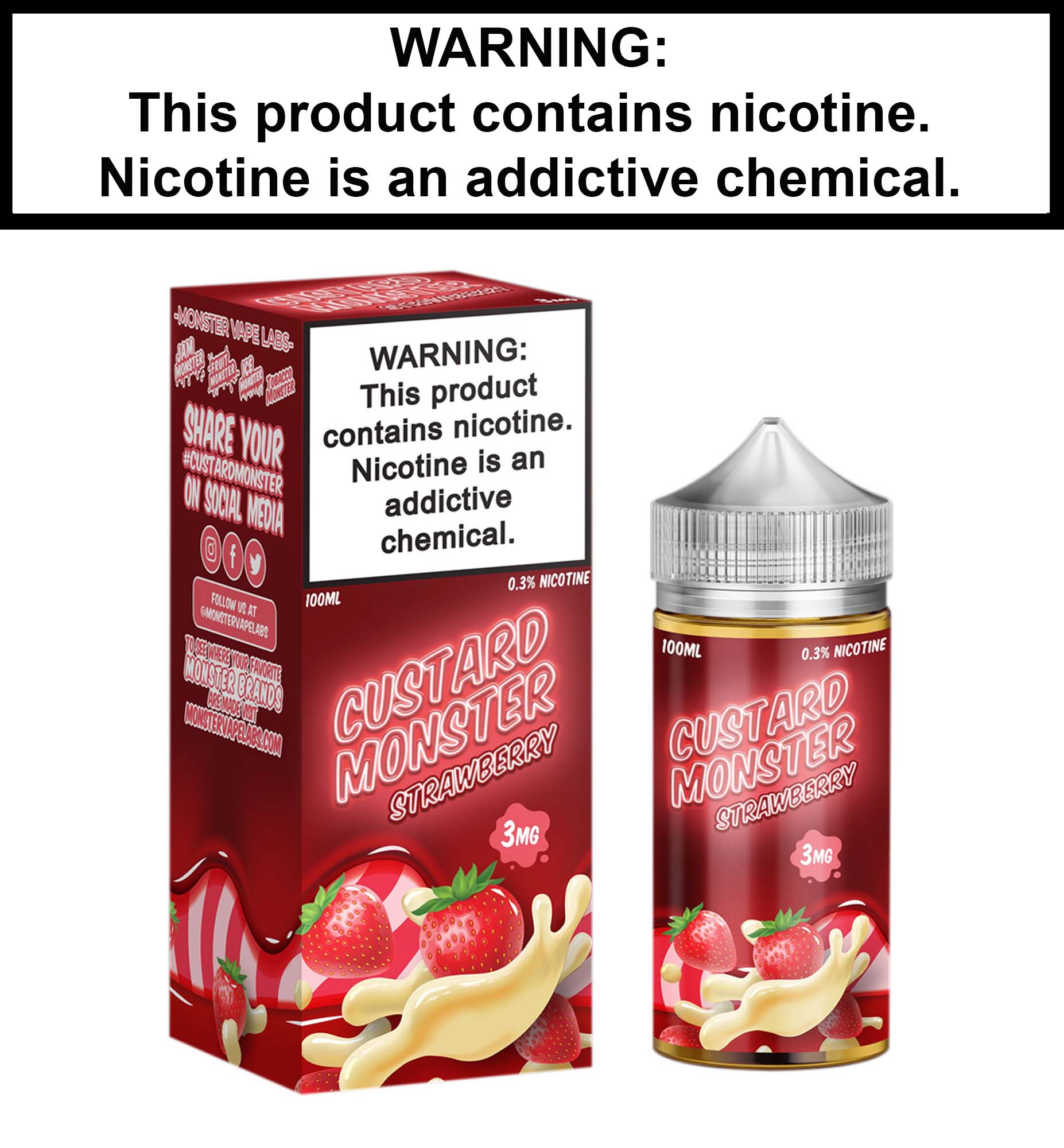 Custard Monster - Strawberry 100mL Custard Monster - Strawberry 100mL