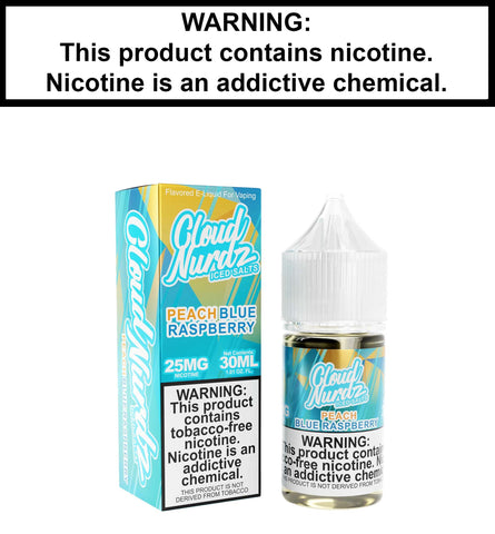 Cloud Nurdz Peach Blue Razz Iced (Nic Salt)
